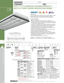 t8/t5, 2` x 4` fluorescent recessed parabolic with 2-1/2