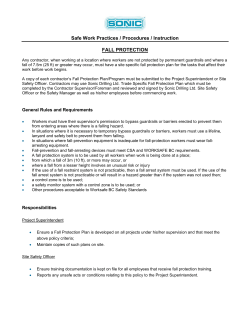 Fall Protection - Sonic Drilling Ltd.