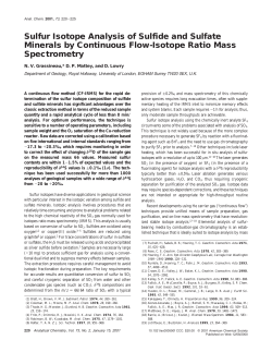 Sulfur Isotope Analysis of Sulfide and Sulfate Minerals by