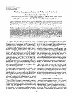 Pitfalls of Heterogeneous Processes for Phylogenetic Reconstruction