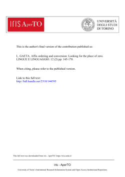 L. GAETA. Affix ordering and conversion