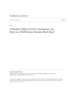 A Modern Father of Our Constitution: An Interview With Former