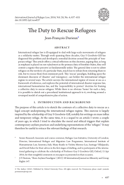 The Duty to Rescue Refugees - Oxford Academic