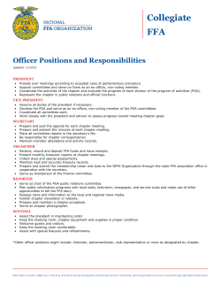 Officer Positions and Responsibilities