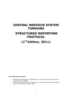 CENTRAL NERVOUS SYSTEM TUMOURS STRUCTURED