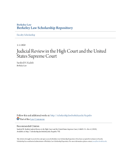 Judicial Review in the High Court and the United States Supreme