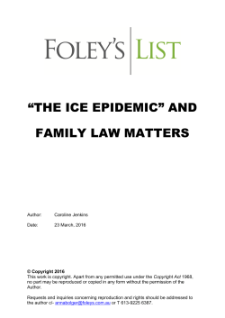 The Ice Epidemic and Family Law Matters_Jenkins