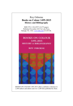 Roy Osborne Books on Colour 1495-2015