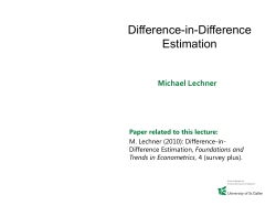 Difference-in-Difference Estimation