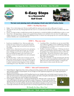6&ndash;Easy Steps - Scott Lake Golf Course