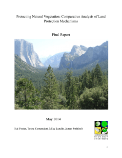 Protecting Natural Vegetation: Comparative Analysis