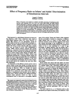 Effect of Frequency Ratio on Infants` and Adults` Discrimination of