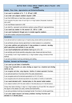 I can count in multiples of 6, 7, 9, 25 and 1,000. I can order and