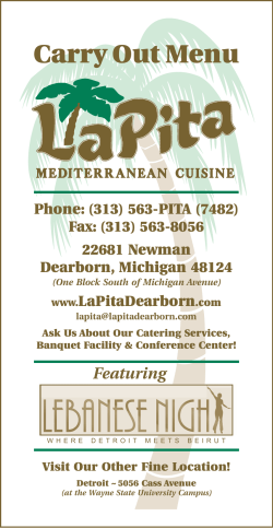 Carry Out Menu