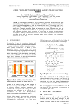 large power transformers for alternative insulating fluids