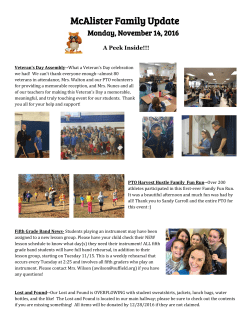 McAlister Family Update - Suffield Public Schools