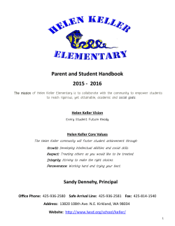 Parent and Student Handbook 2015 - 2016