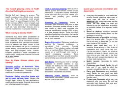 Identity theft - Toronto Police Service