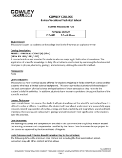 PHS4511 - Cowley College