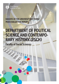 Department of Political Science and Contemporary History (PSCH)