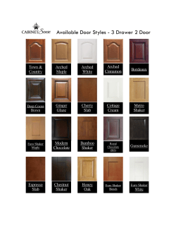 Available Door Styles - 3 Drawer 2 Door