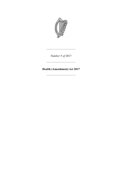 Number 5 of 2017 Health (Amendment) Act 2017