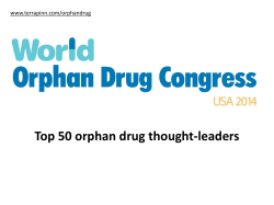 Top 50 orphan drug thought-leaders