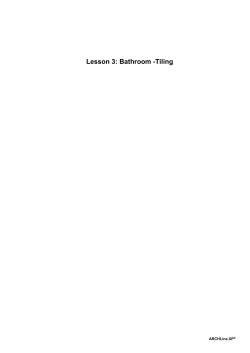 Lesson 3: Bathroom -Tiling