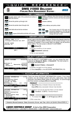Quick Reference - DMS Delivery