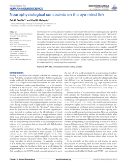 Neurophysiological constraints on the eye-mind link