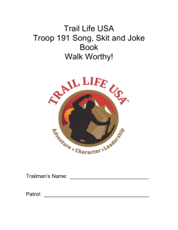 Trail Life USA Troop 191 Song, Skit and Joke Book Walk Worthy!