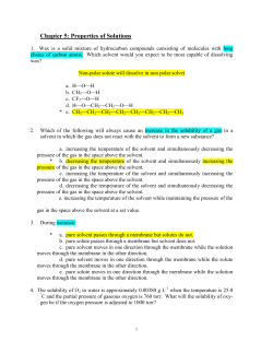Chapter 5: Properties of Solutions