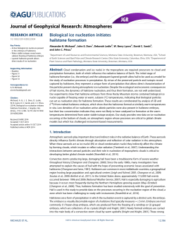 Biological ice nucleation initiates hailstone formation