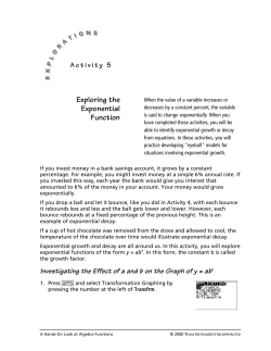 Exploring the Exponential Function - TI Education