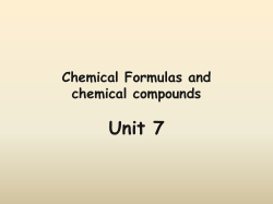 Chemical Formula - Jensen Chemistry