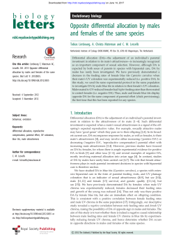 Opposite differential allocation by males and females of the same