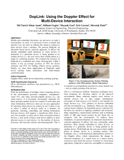 DopLink: Using the Doppler Effect for Multi-Device
