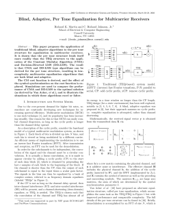 conference paper - Cornell University Blind Equalization Research