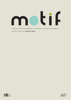 Thesaurus construction guidelines