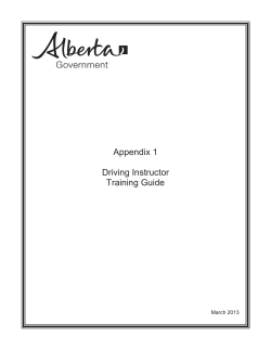 Driving Instructor Development Guide