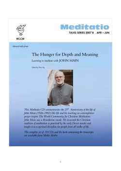 Meditatio - john main meditation