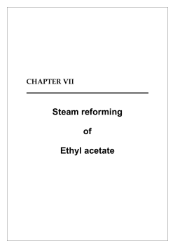 Steam reforming of Ethyl acetate