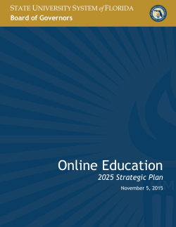 2025 Strategic Plan for Online Education