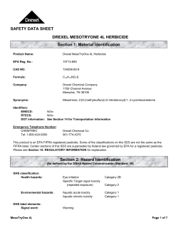 SAFETY DATA SHEET DREXEL MESOTRYONE 4L