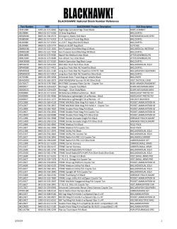 BLACKHAWK! National Stock Number Reference