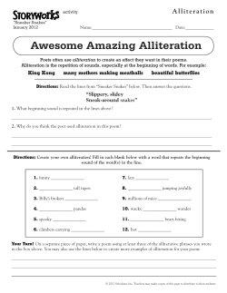 Awesome Amazing Alliteration - Storyworks