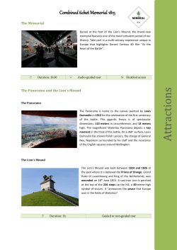 Combined ticket Memorial 1815