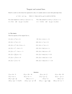Tangent and normal lines.
