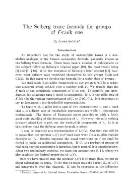 The Selberg trace formula for groups of F