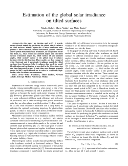 Estimation of the global solar irradiance on tilted surfaces